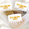 Ason New Arrival Hoop Earrings Custom Gold Plated Stainless Steel Jewelry Woman Statement Earrings