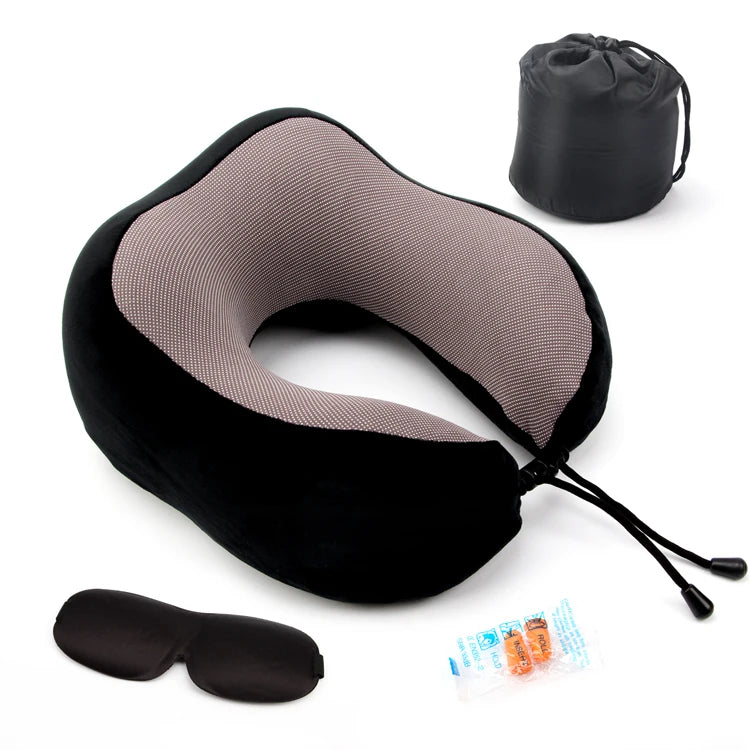 New Folding Patented Wholesale Travel Neck Rest Pillow Memory Foam Travel Pillow
