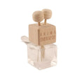 8ml Car Air Conditioner Square Glass Perfume Bottle with Air Outlet Clip Crown Cap Sealing Type