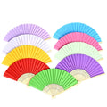 Custom Personalized Wedding Gifts Bamboo Hand Fan DIY Handmade Paper Folding Fans