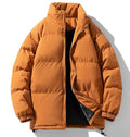 Fashion Couple Winter Thick Cotton Stand up Collar Loose Casual Down Jacket Cotton Trendy Cotton Men's Coat