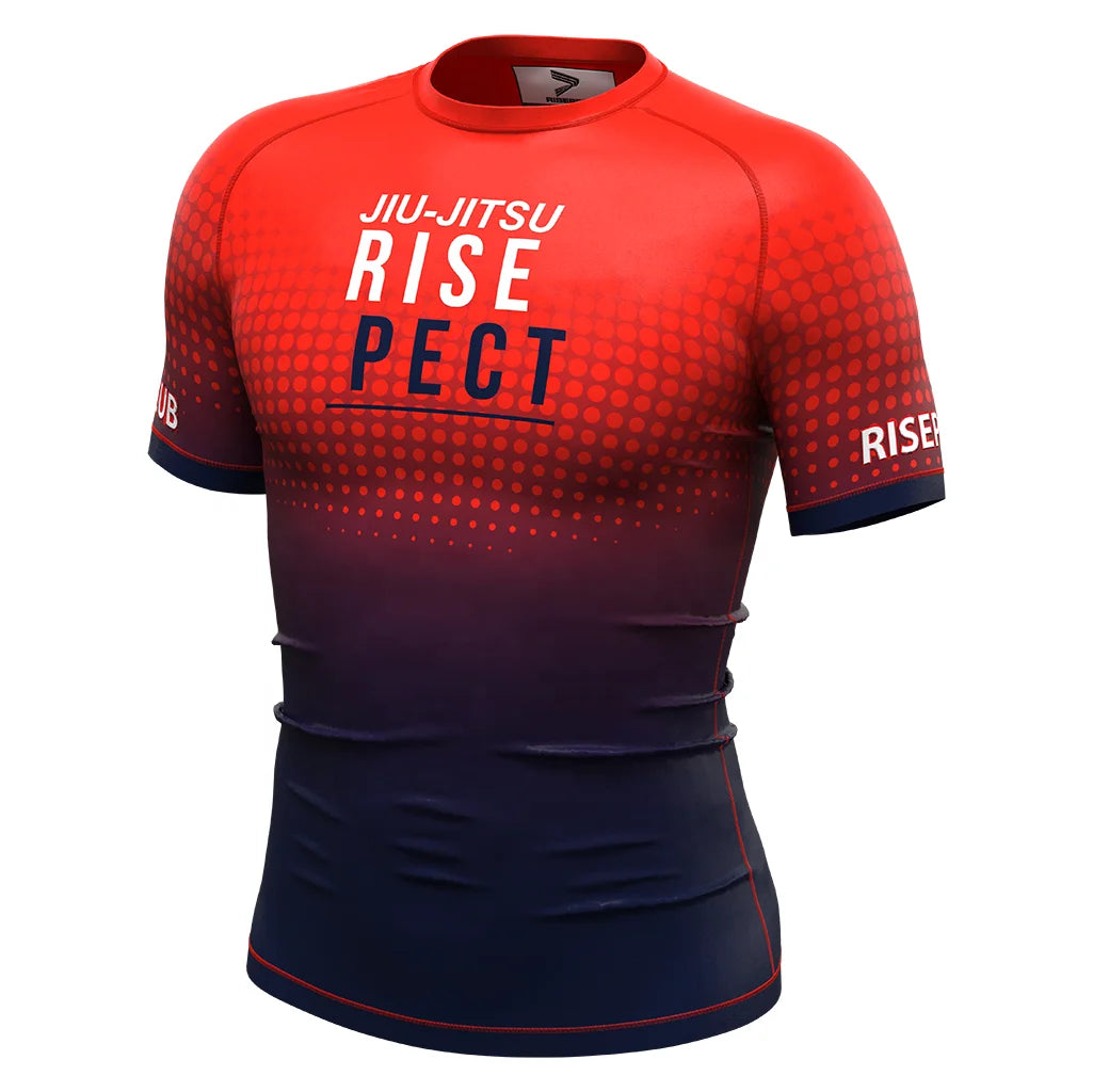 Custom School Team for Men Sport Mma Rashguard Short Jiu Ji Rashguards Jiu Jitsu Rash Gusrd