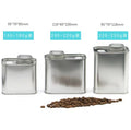 Wholesale Empty 150g-250g Square Tinplate Tin Can Screw Top Packaging Offset Printing Recycled Materials Food Grade Coffee Beans