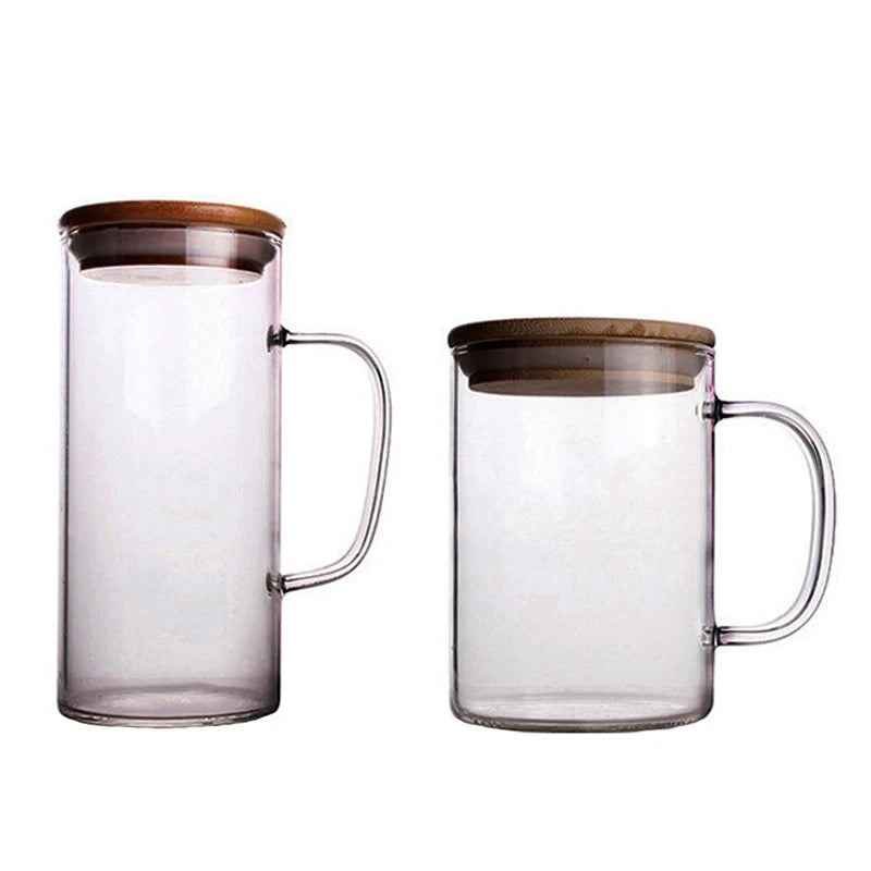 Transparent Heat Resistant Borosilicate Glass Mug With Handle