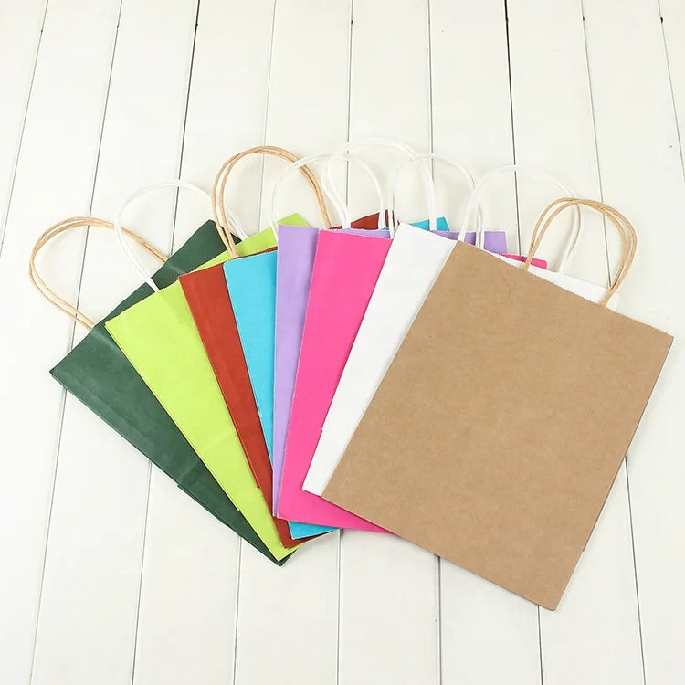 Wholesale Luxury Printed Food Grade Custom Paper Bag Recycled Kraft Paper Bag With Logo Printed Paper Bags