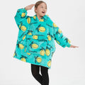 Factory OEM Children Wearable Blanket Hoodie Oversized Hooded Blanket Warm Fleece Sweatshirt Hoodie Blanket Sleeved Manufacturer