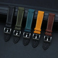 Luxury 20mm 22mm Waterproof FKM Rubber Watch Bands Wholesales 2 Piece of Navy Blue Full Grain Hybrid Watch Straps