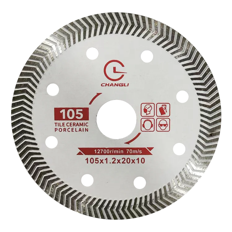 4inch Super Thin Sharp Arrow Type Segment Ceramic Cutting Disc Tile Diamond Blade 105mm Turbo Diamond Saw Blade for Porcelain