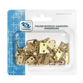 45PCS TS-K018 Blister Box Taisheng Frame Hanger Set Triangle Wire Photo Frame Hooks Nails Double Holes Golden Color D Ring