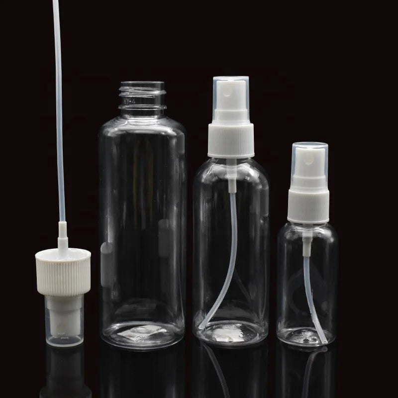 Hot Sale in Stock 30ml 50ml 60ml PET Plastic Perfume Bottle 1oz 2oz Cosmetic Packaging Spray Bottle