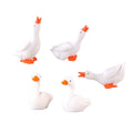 Hot Sale Souvenir Diy Accessories White Goose 3d Artificial Animal Resin Charm