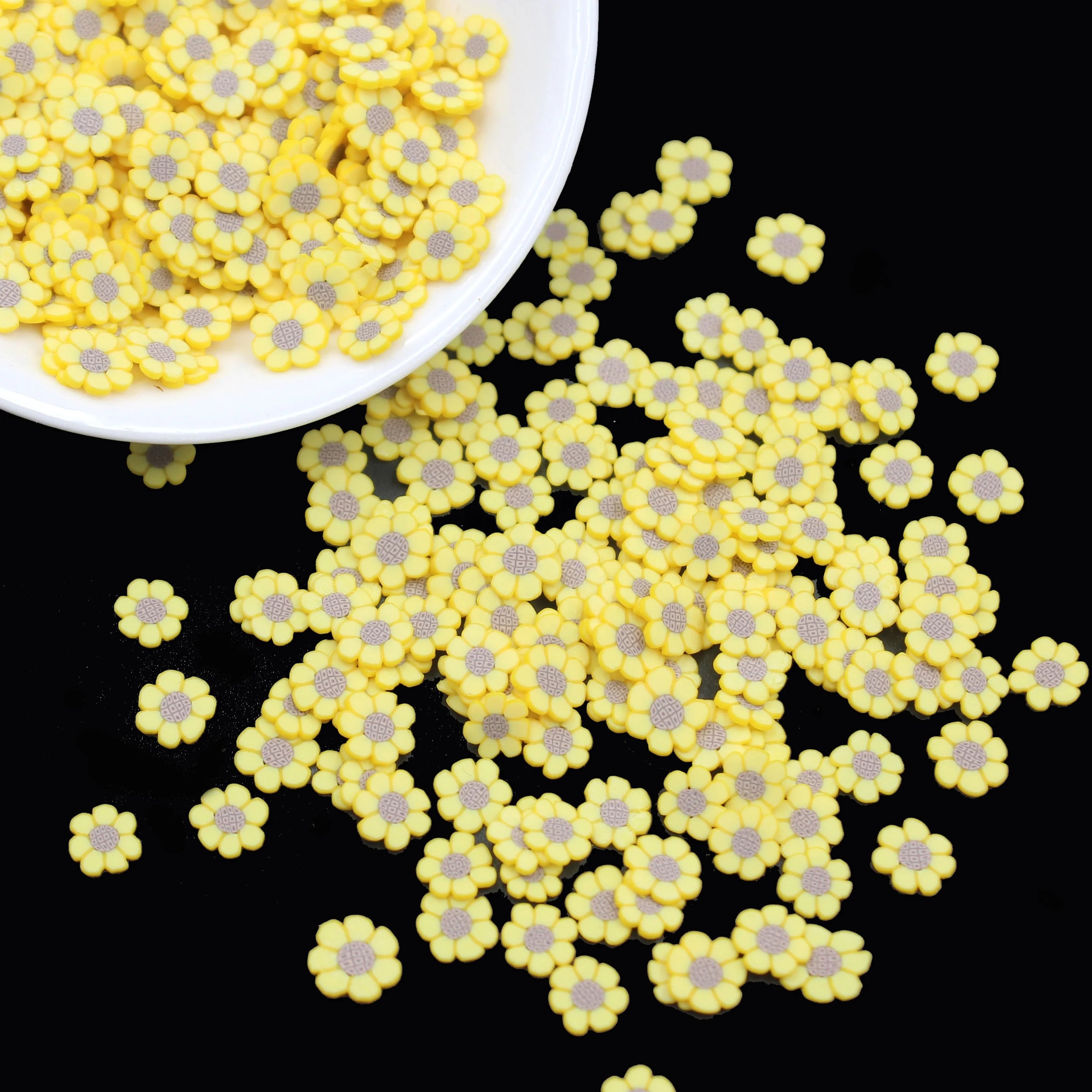 1KG High Quality Polymer Clay 5mm Sunflower Model Slices Sprinkles for Slime Crafts Accessories