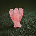 Huiying Hot Sale Mixed Gemstones Angel Carving Semi Precious Stone Crystal Rose Quartz Statue for Sale Crafts 2 Inch
