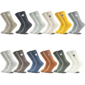 Whale Wholesale Crew Cotton Slouch Socks Custom logo Fruit Embroidery Cute Ladies Women Girls Socks