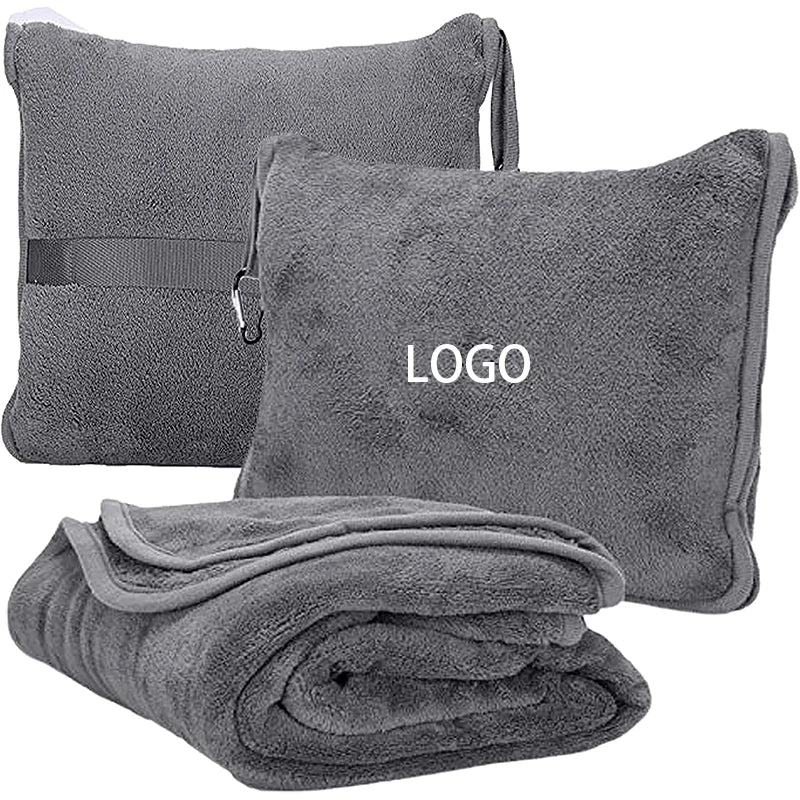 Wholesale Premium Travel Blanket Pillow - Soft 2 in 1 Airplane Blanket with Soft Bag Pillowcase
