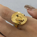 Popular Cowboy Hat Stainless Steel Ring 18k Gold Plated Vintage Ring Jewelry Fashion Gift for Women
