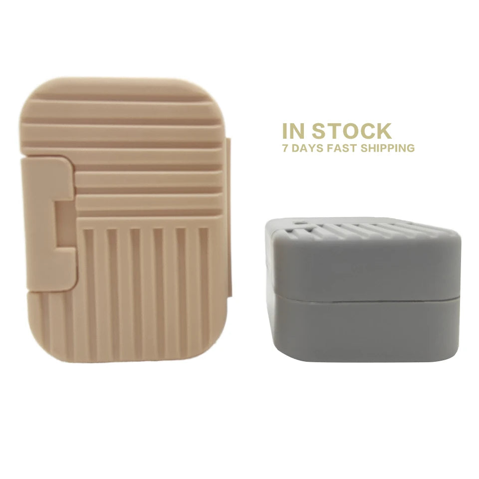 Soap Holder Plastic Portable Soap Saver Container Set with Covers