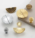 Hot Sale Gold Silver Antique Semicircle Half Moon Brass Handle for Kitchen Cabinets Drawer Knobs Furniture Pulls