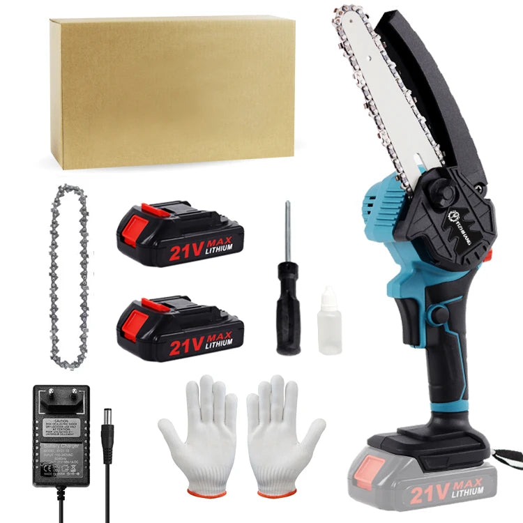 ACS16 21V Industrial Grade High Power Cordless Chainsaw Portable Garden Electric Pruning Home Wood Cutting Machine OEM