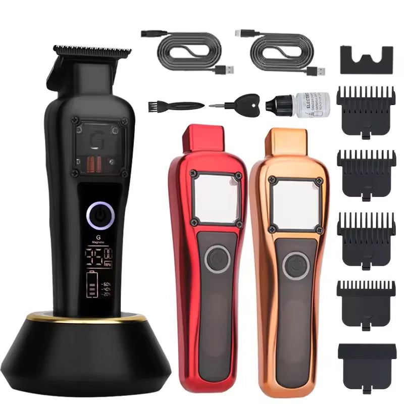 Professional Cordless Hair Clipper Set Vector Motor 9500rpm DLC Blade Barber Hair Trimmer for Men