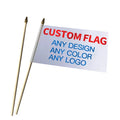 Custom Mini 10x15cm Polyester  Firefighter Stick Flags Hand Waving Flags for Parade