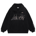 Lamb Velvet Baseball Padded Shirts Men's Women's Summer High Street Couple 100% Cotton Long Sleeve Casual Hip Hop Plus Size