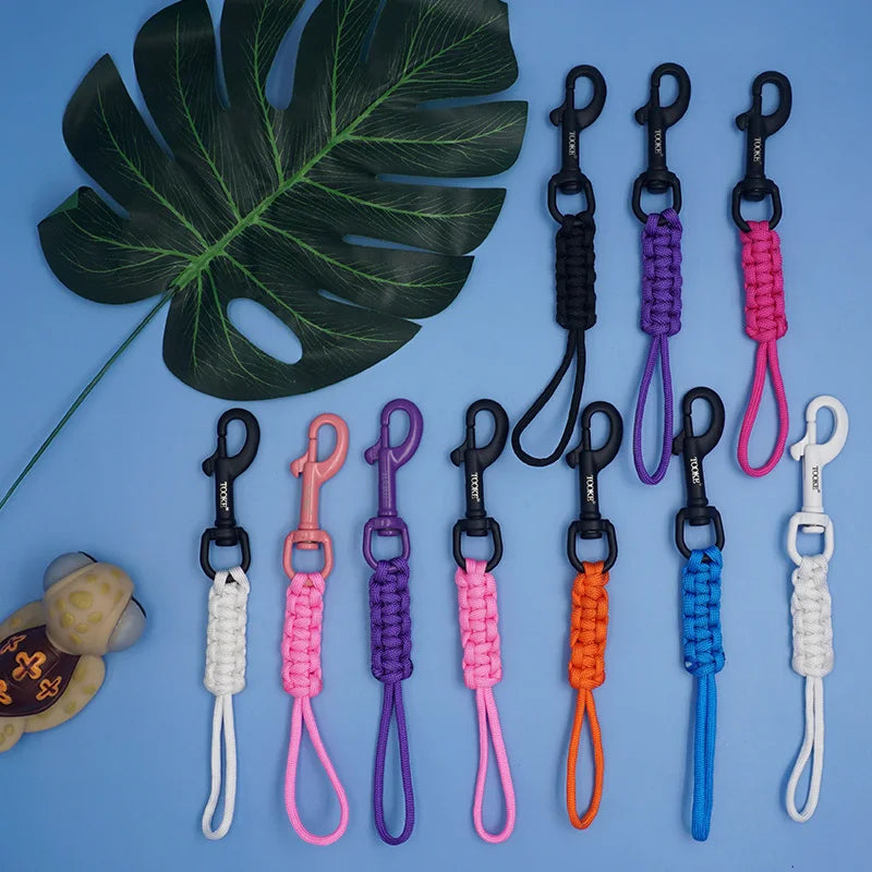 Dropshipping Stainless Steel Ended Bolt Snap Buckle Diving Hose Fixed Rope Colorful Bolt Snap with Colorful Lines