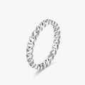 Ailmay Real 925 Sterling Silver Romantic Heart to Heart Stackable Finger Ring for Women Statement Minimalist Fine Jewelry Gift