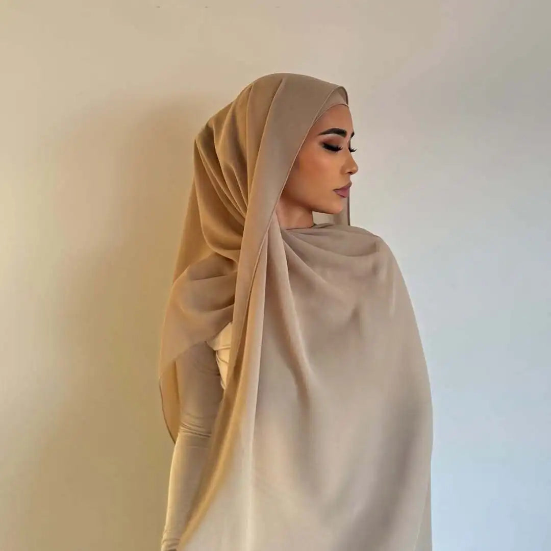 Viscose 100% Modal Hijab Bamboo Modal Scarf Double Stitches Cotton Modal Muslim Women Scarf Soft Lightweight Shawl Scarf Hijab