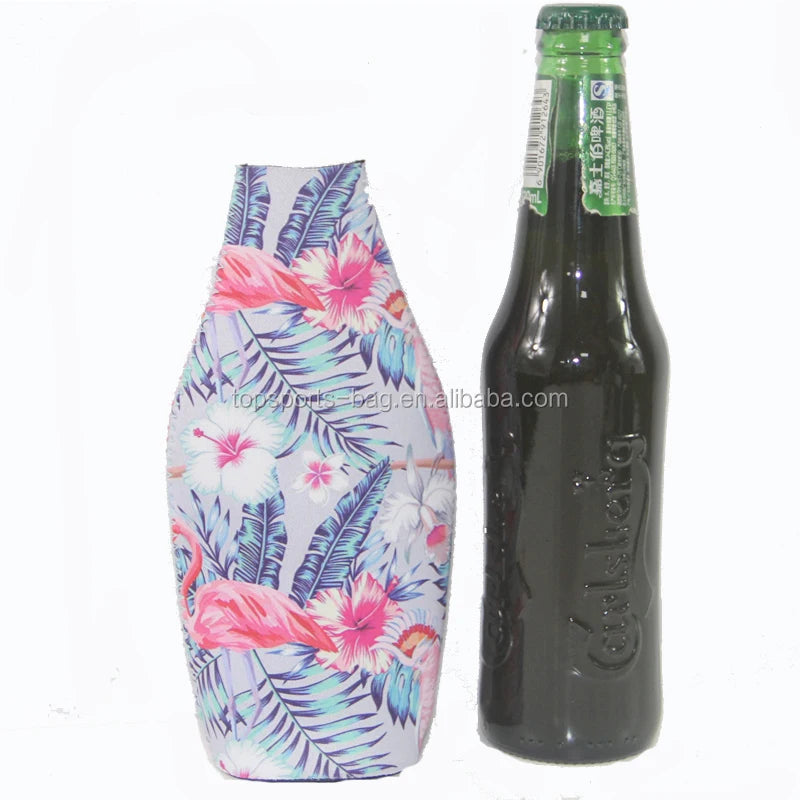 2026 Water Bottle Cooler Custom Waterproof Neoprene Beer Bottle Cooler Holder With Zipper