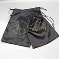 Custom Wig Packaging Soft Fabric Silk Satin Packaging Bag Custom logo Drawstring Satin Bundle Bags for Wig Hair Extension
