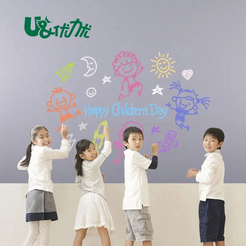 U&U Removable Reusable Foldable Melamine Chalkboard for School and Office Use