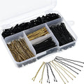 Hiar Black Rubber Hairband with U-Shape Bobby Pins Sweet Style Metal and Iron Hairclip Box Set for Girls