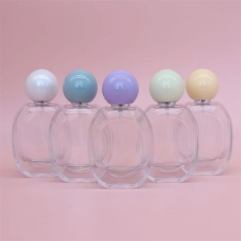 Perfume Bottle Packaging Empty 30ml Transparent Spray Glass Perfume Bottle with Round Cap
