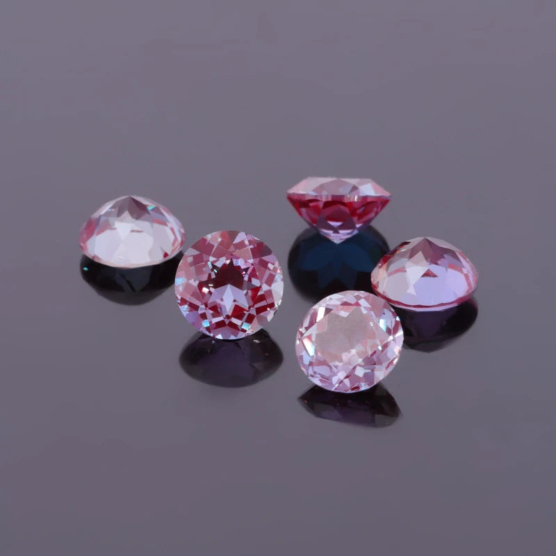 Round Shape Alexandrite Color Lab Grown Gemstone Loose Stone on Sales for Jewelry Making Ring Earring Pendant