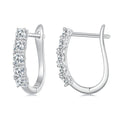 925 Sterling Silver Earrings Moissanite Earrings U-shaped Ear Buckle