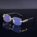 LBAshades Vintage Rimless Luxury Sunglasses for Men Cheetah Trendy Sunglasses for Women Frameless Glasses Wholesale