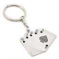 Good Luck Flush Playing Card Metal Key Chain Pendant Travel Commemoration Activity Creativity Factory Customized Gifts