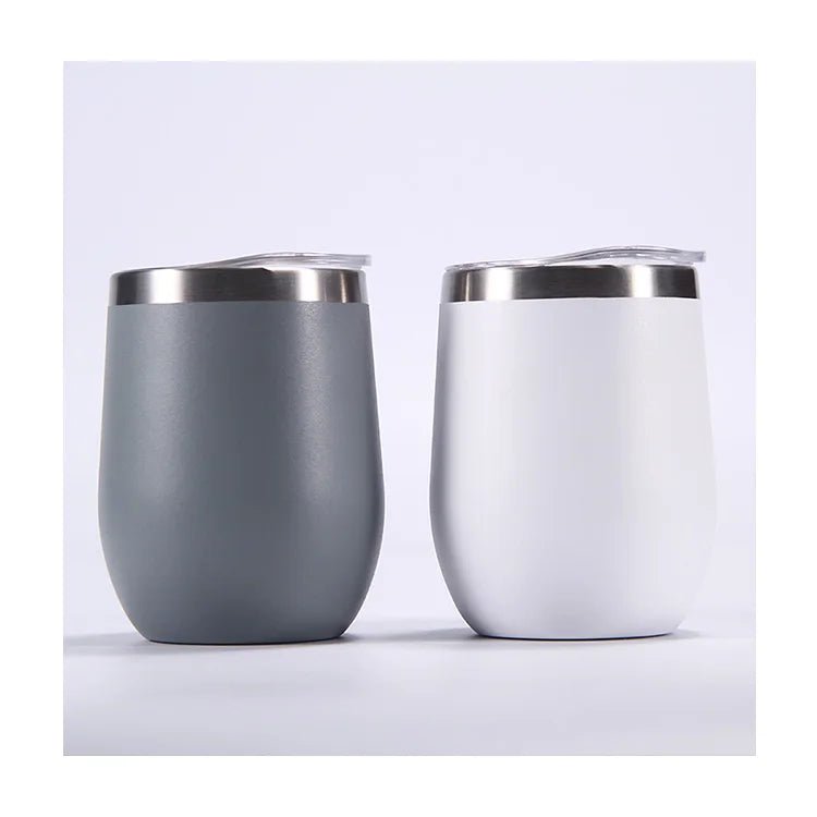 Custom Eco-Friendly Stainless Steel Double Wall Coffee Mug Hot Stemless Tumbler with Lid 350ml Capacity Metal Drinking Glasses