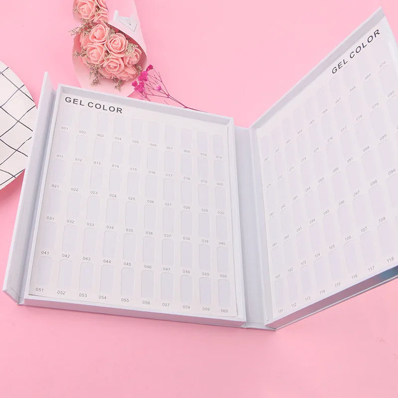 Factory Direct 120-Color Nail Gel Polish Display Book Professional Paper Nail Tips Book with Gel Polish Glue Wholesale Sale