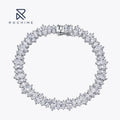 Rochime Luxury Marquise Cut  Diamond Bracelet  925 Sterling Silver Rhodium Plated 5a Zircon Jewelry for Women