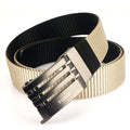 TUSHI High Quality Business Outdoor Nylon Fabric Belts Factory Cowskin Strap Male Jeans Zinc Alloy Automatic Buckle Belts