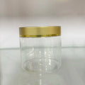 Matte Gold Lid PET Plastic Cosmetic Jars 300ml 500ml 800ml Body Butter Lotion Cream Container Packaging Bottles for Eye Cream
