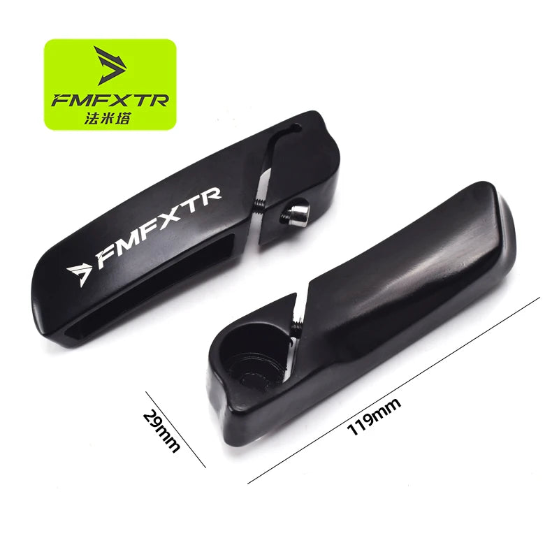 FMFXTR Mountain Bike Vice Handle Bicycle Aluminum Alloy Sheep Horn Horn Handle Bicycle Riding Rest Handle Accessories