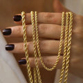 Wholesale Hip Hop Stainless Steel Filled Cable Franco Gold Necklace 18k Gold Twist Rope Chain Necklace for Women