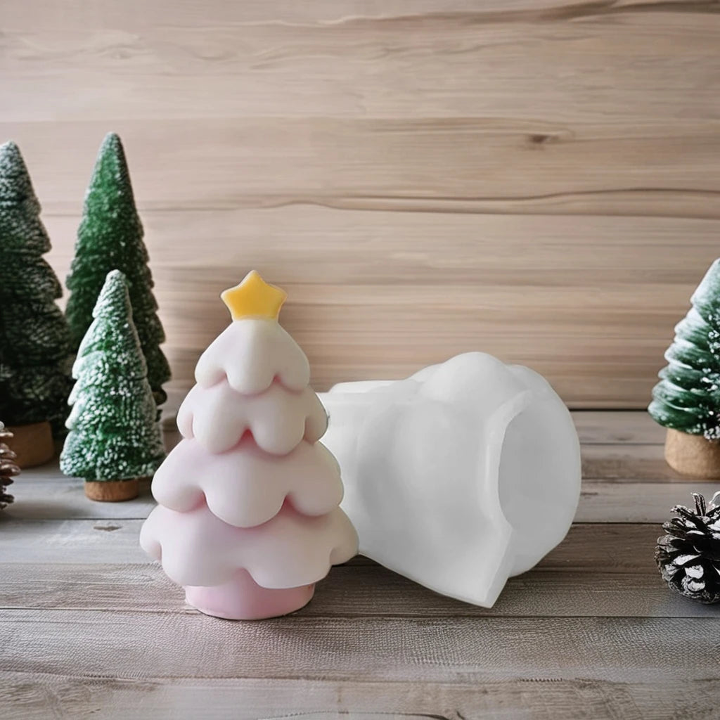 Creative Christmas Gifts Handmade Soap Aromatherapy Silicone Mold DIY Christmas Tree Candle Silicone Mold