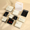 A1 High Grade Cardboard Paper Jewelry Gift Box Custom Necklace Bracelet Rings Jewelry Packaging Thin Jewellery Box With Logo