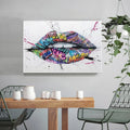 Street Graffiti Lips Art Painting on the Wall Posters and Prints Wall Art Picture Wall Oil Paintings Canvas Art Decor for Sale