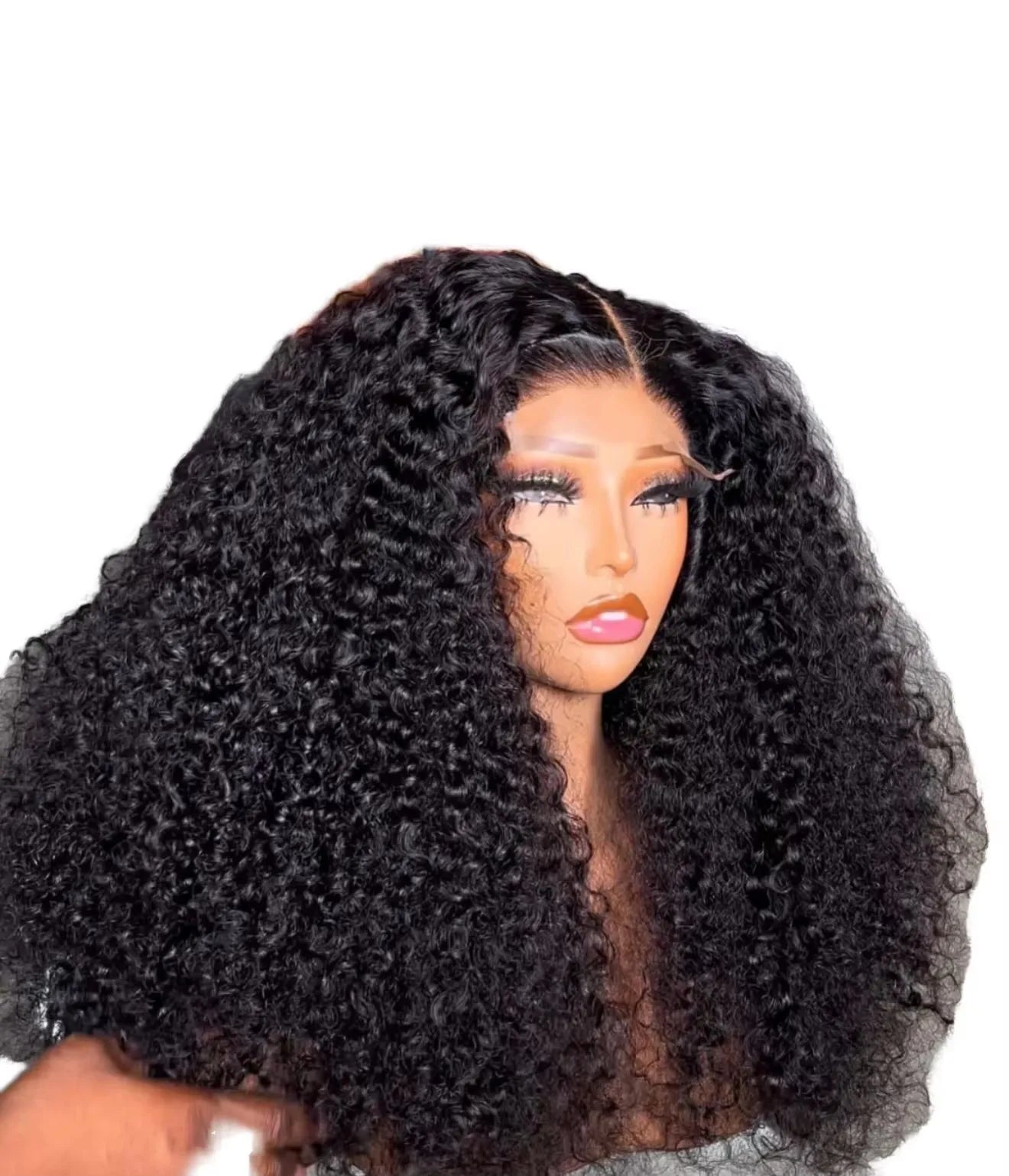 Pre Pluck Closure Full Front Wigs Glueless Transparent for Virgin Brazilian Human Hair Natural Black Loose Deep Wave Texture