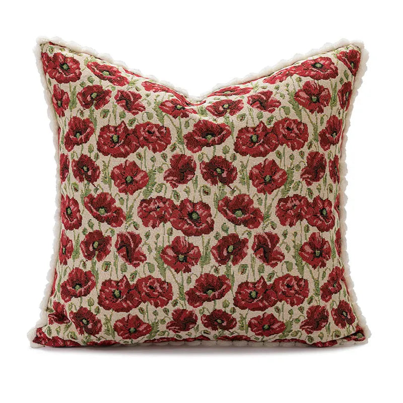 Jacquard Weave Pillow Cover Retro Pillow Cover Room Decor  Pillowcase Flower Sofa Cushion Fast Shipping